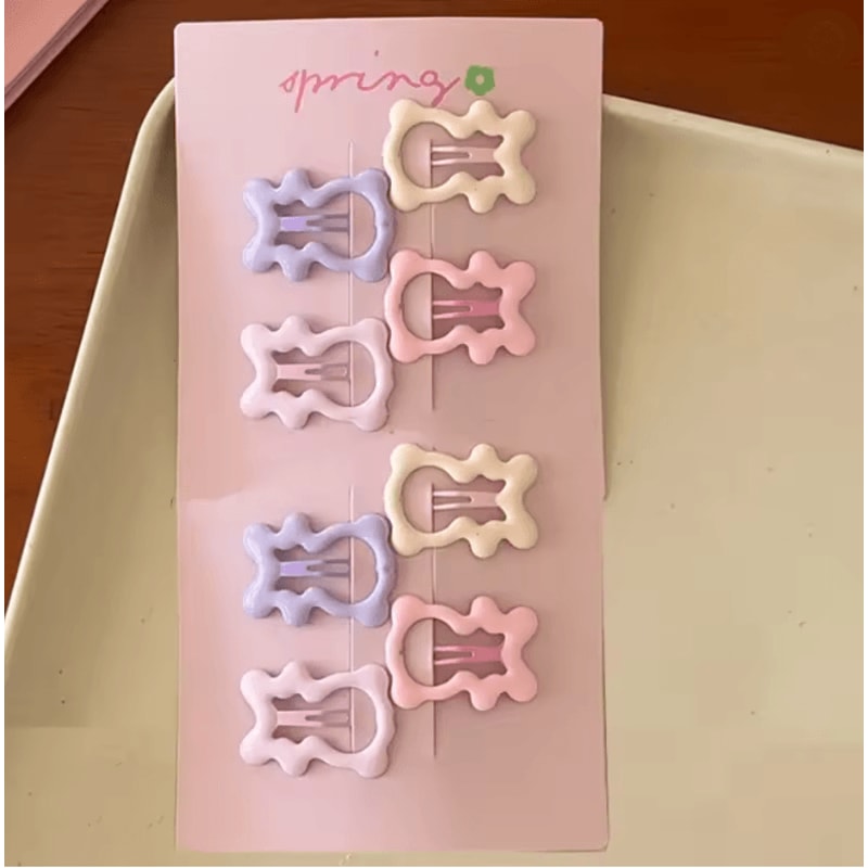 Frosted Star Mini Hair Clips Set 10