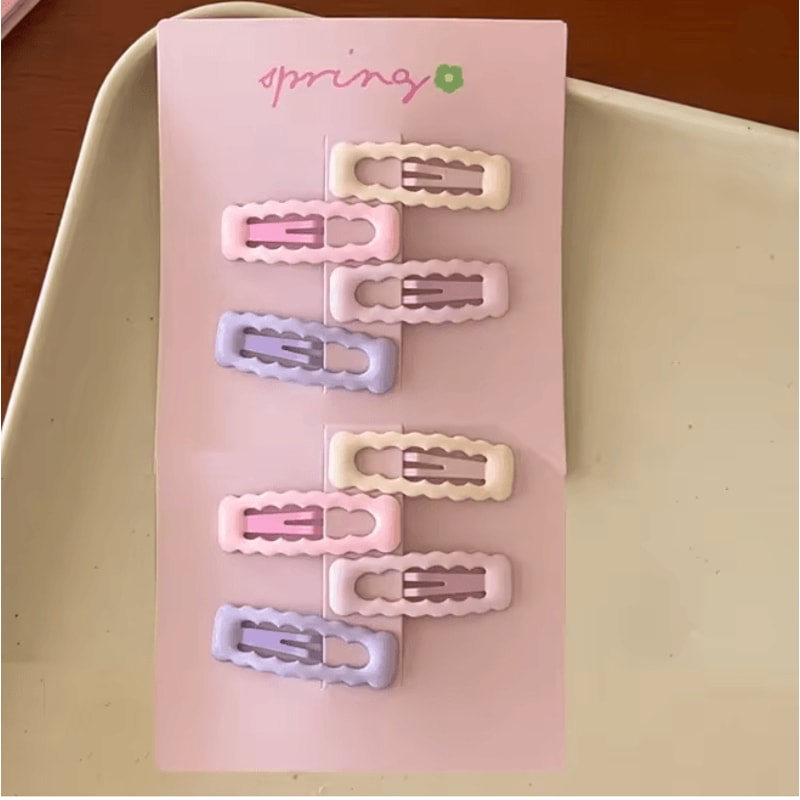 Frosted Star Mini Hair Clips Set 6