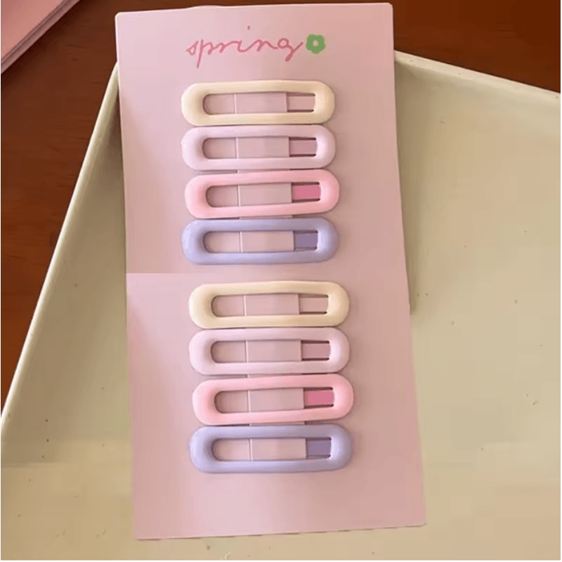 Frosted Star Mini Hair Clips Set 8