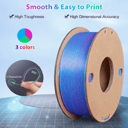 silkglow triple color pla filament