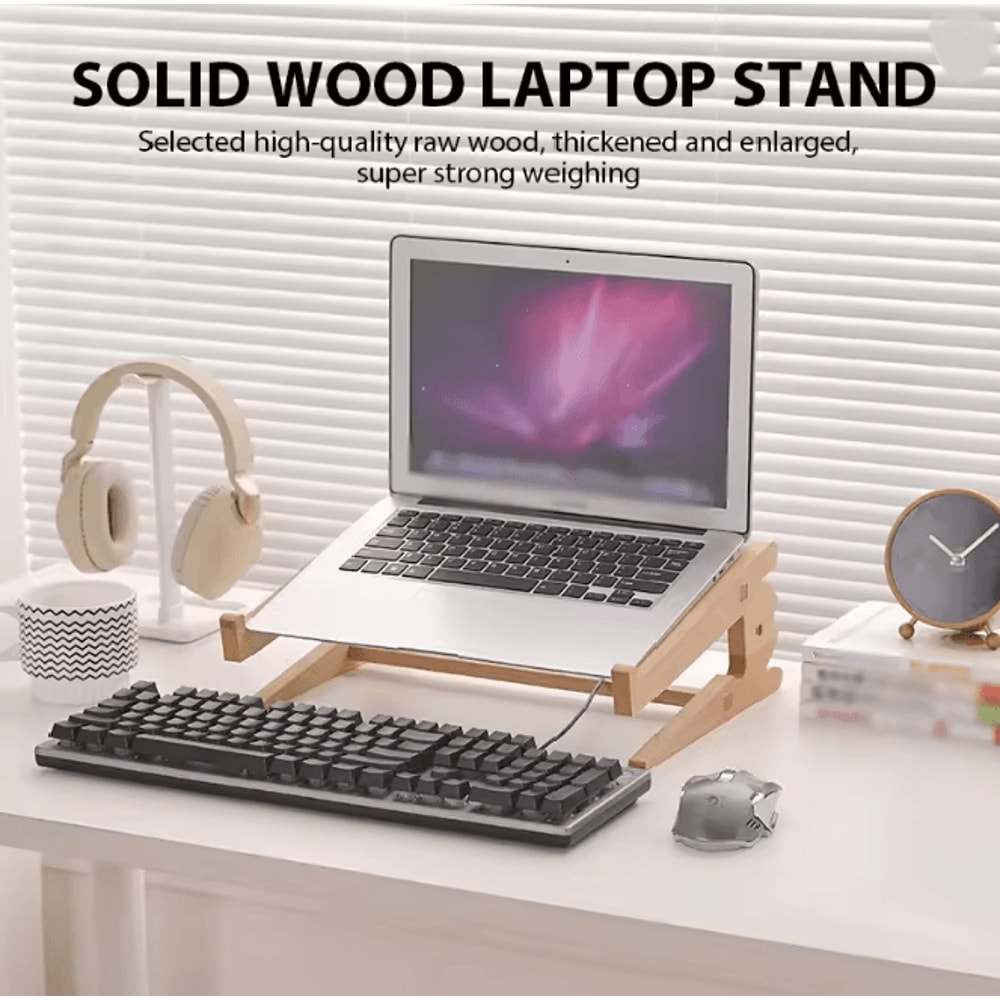 WoodRise Vertical Laptop Stand 1