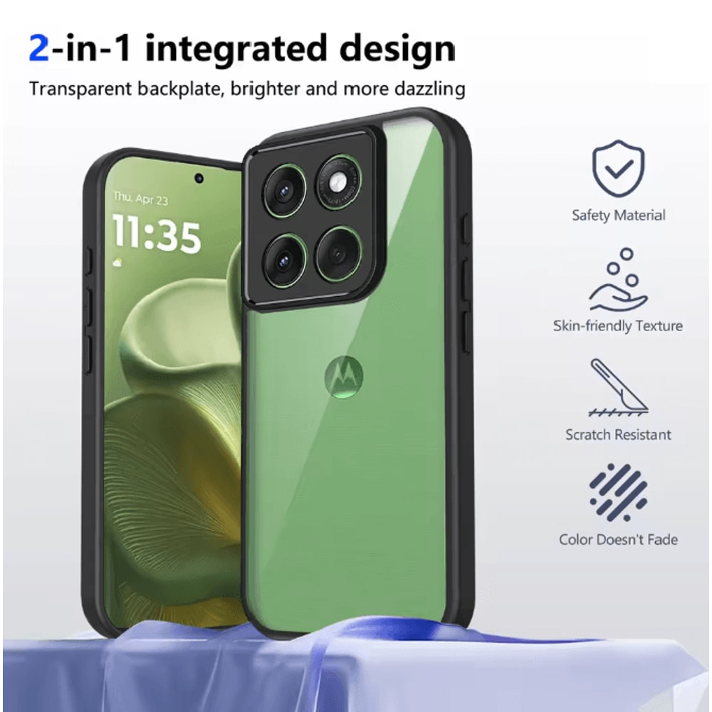 Premium Clear Shockproof Silicone Bumper Case For Motorola Edge 70 0