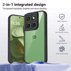 premium clear shockproof silicone bumper case for motorola edge 70