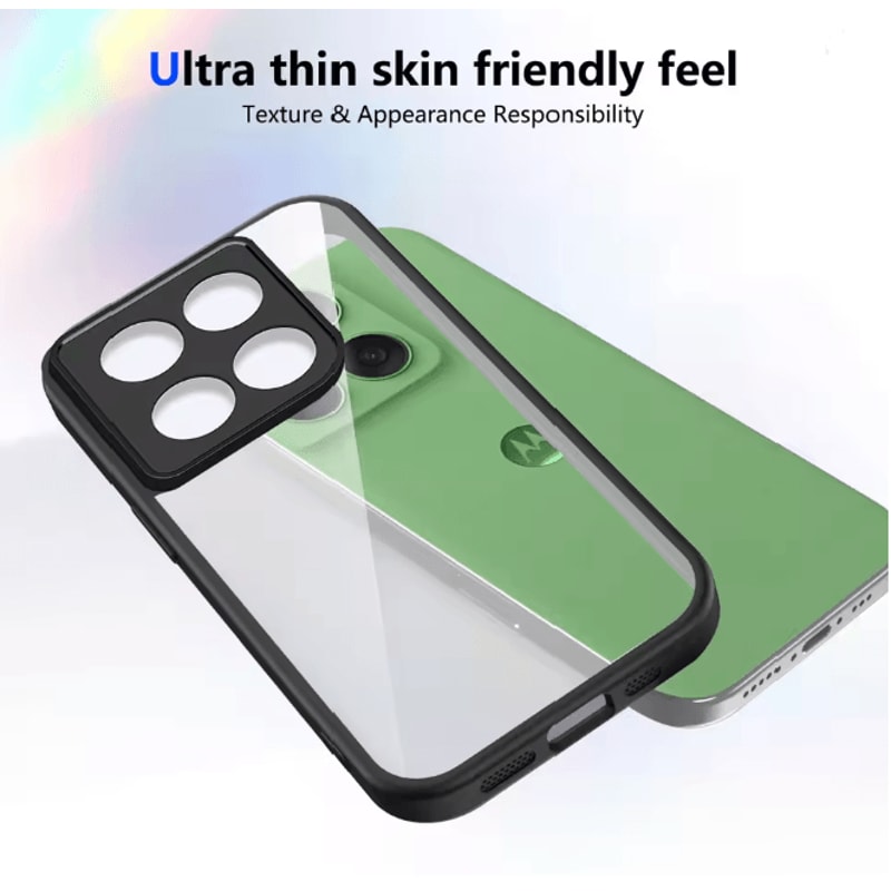 Premium Clear Shockproof Silicone Bumper Case For Motorola Edge 70 1