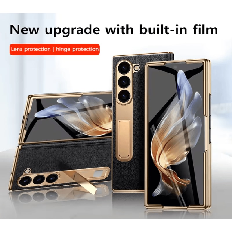 Genuine Leather Magnetic Protective Case For Samsung Z Fold Series 1