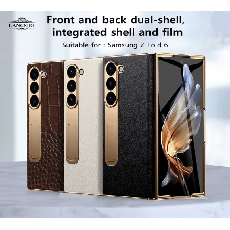 Genuine Leather Magnetic Protective Case For Samsung Z Fold Series 2