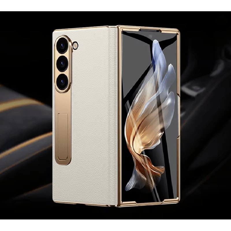 Genuine Leather Magnetic Protective Case For Samsung Z Fold Series 3