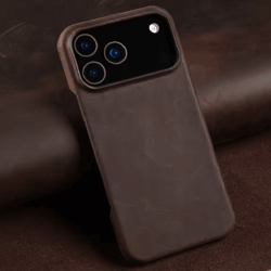 genuine leather magnetic case for iphone 17 and 16 series