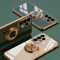 Plated Ring Holder Phone Case For Samsung Galaxy Secure Grip Kickstand Cover 1