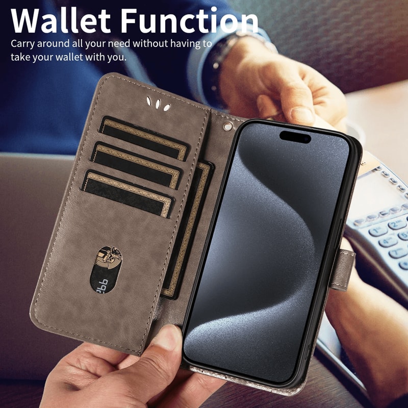 PU Leather Wallet Phone Case With Lanyard For Samsung Galaxy Flip Cover Card Holder 1