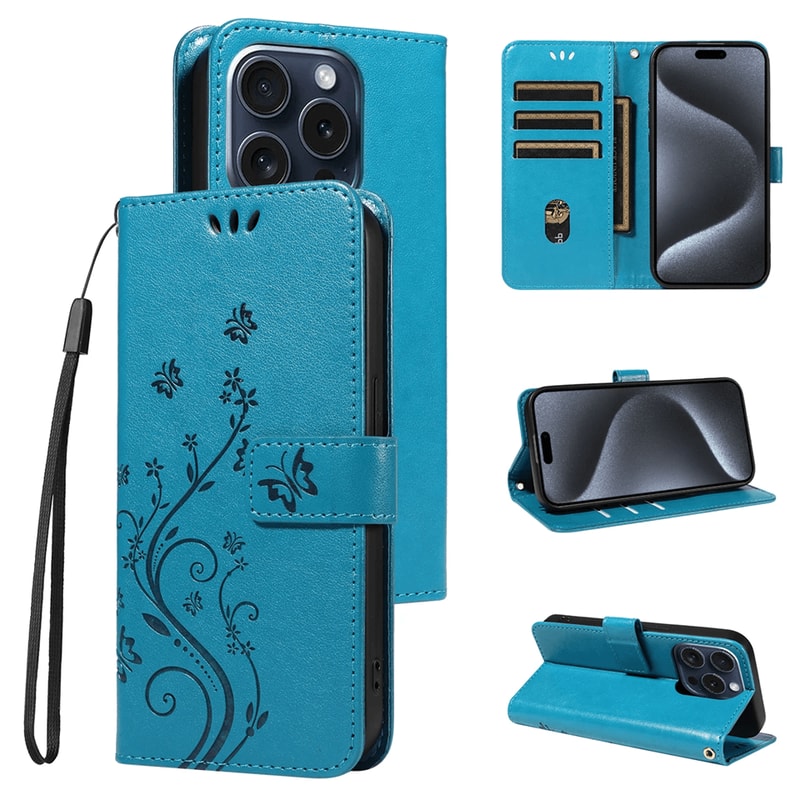 PU Leather Wallet Phone Case With Lanyard For Samsung Galaxy Flip Cover Card Holder 4