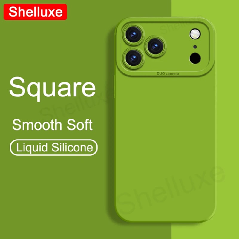 Silky Liquid Silicone Square Case For IPhone 17 Pro Max Soft Touch Protective Cover 0