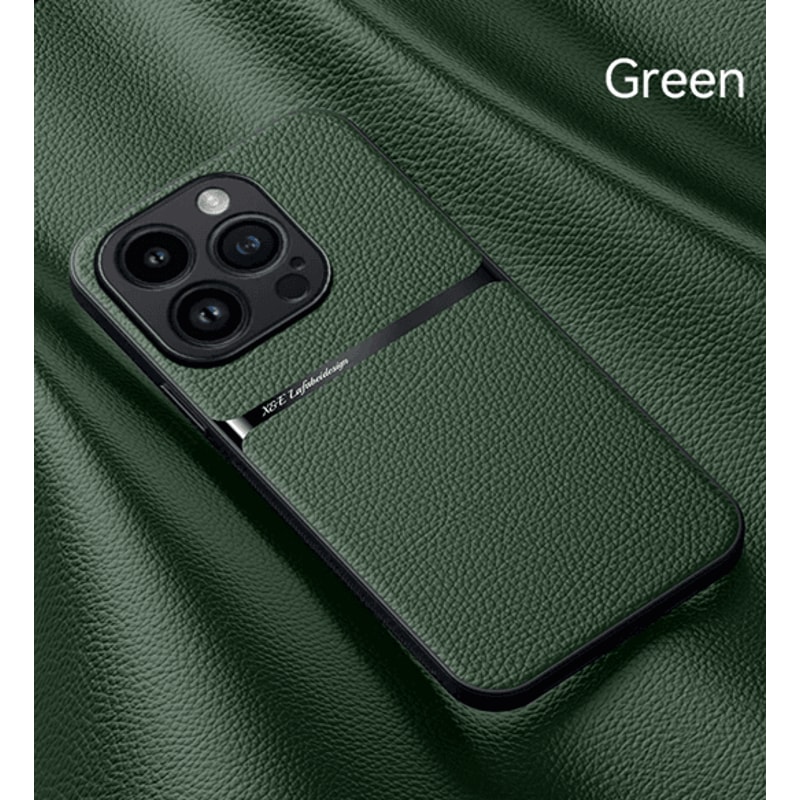 Magnetic Leather Car Mount Case For IPhone Soft Back Protective Cover 5