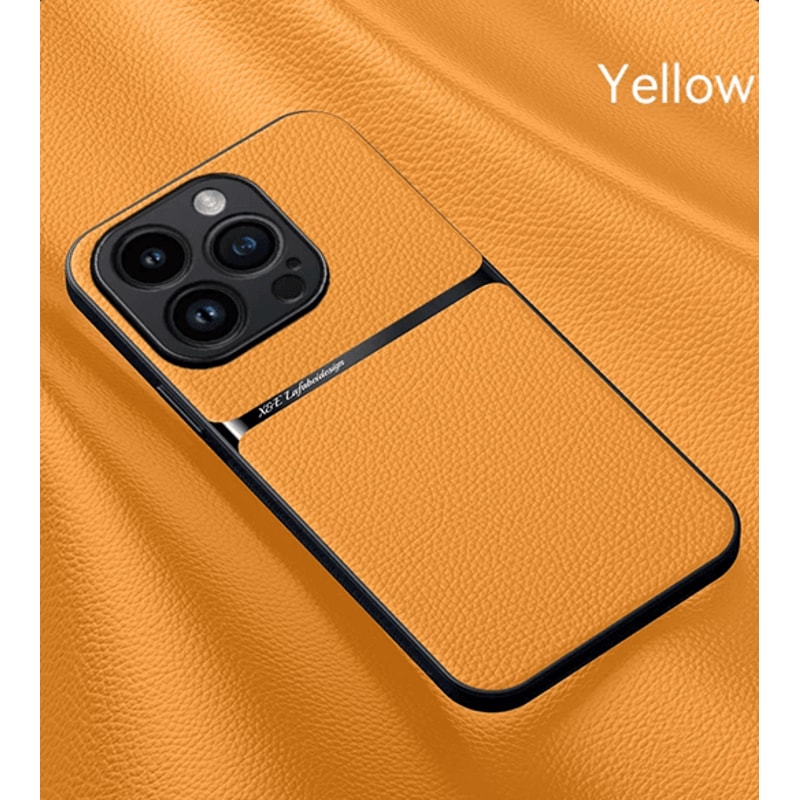 Magnetic Leather Car Mount Case For IPhone Soft Back Protective Cover 8