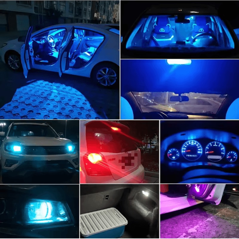 BrightCore T10 LED Car Interior Bulbs W5W Upgrade Light Set 3