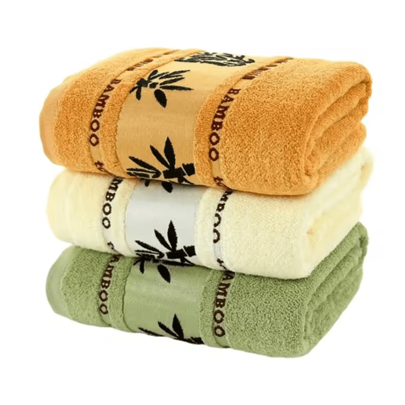 BambooSoft Luxury Bath Towel Set Thick Absorbent Bamboo Fiber Towels 0
