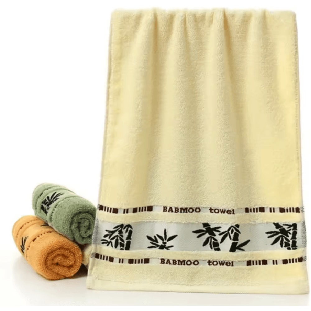 BambooSoft Luxury Bath Towel Set Thick Absorbent Bamboo Fiber Towels 4
