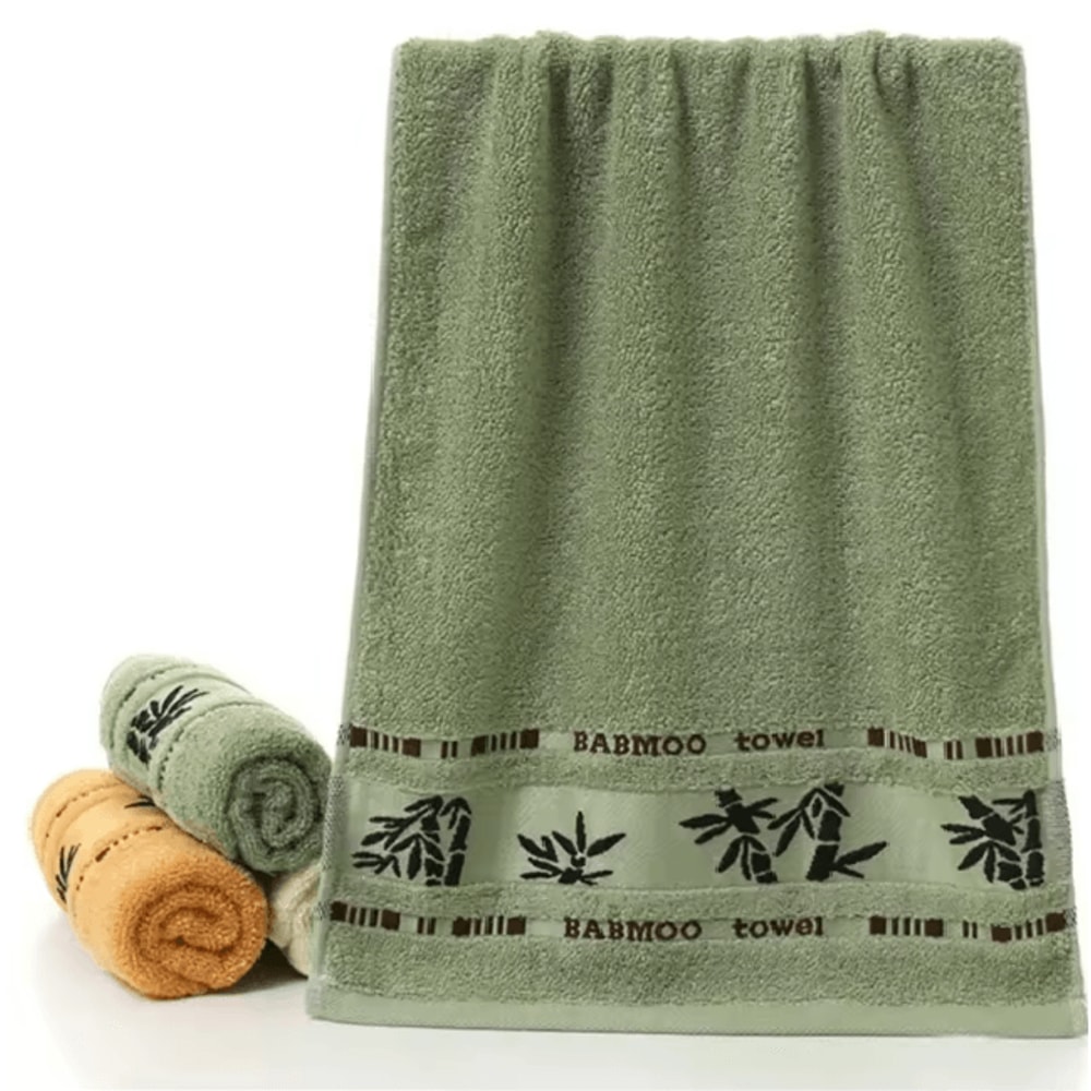 BambooSoft Luxury Bath Towel Set Thick Absorbent Bamboo Fiber Towels 5
