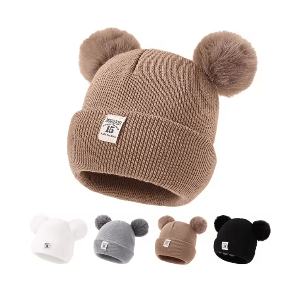 SnugPom Baby Knit Beanie Warm Winter Hat For Boys And Girls 0