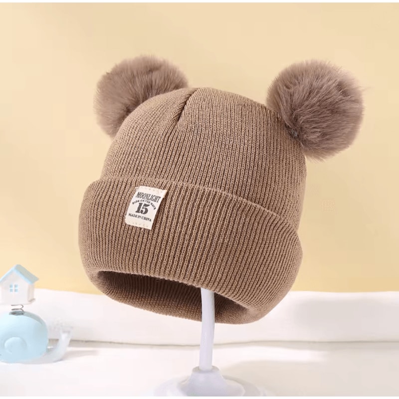 SnugPom Baby Knit Beanie Warm Winter Hat For Boys And Girls 5