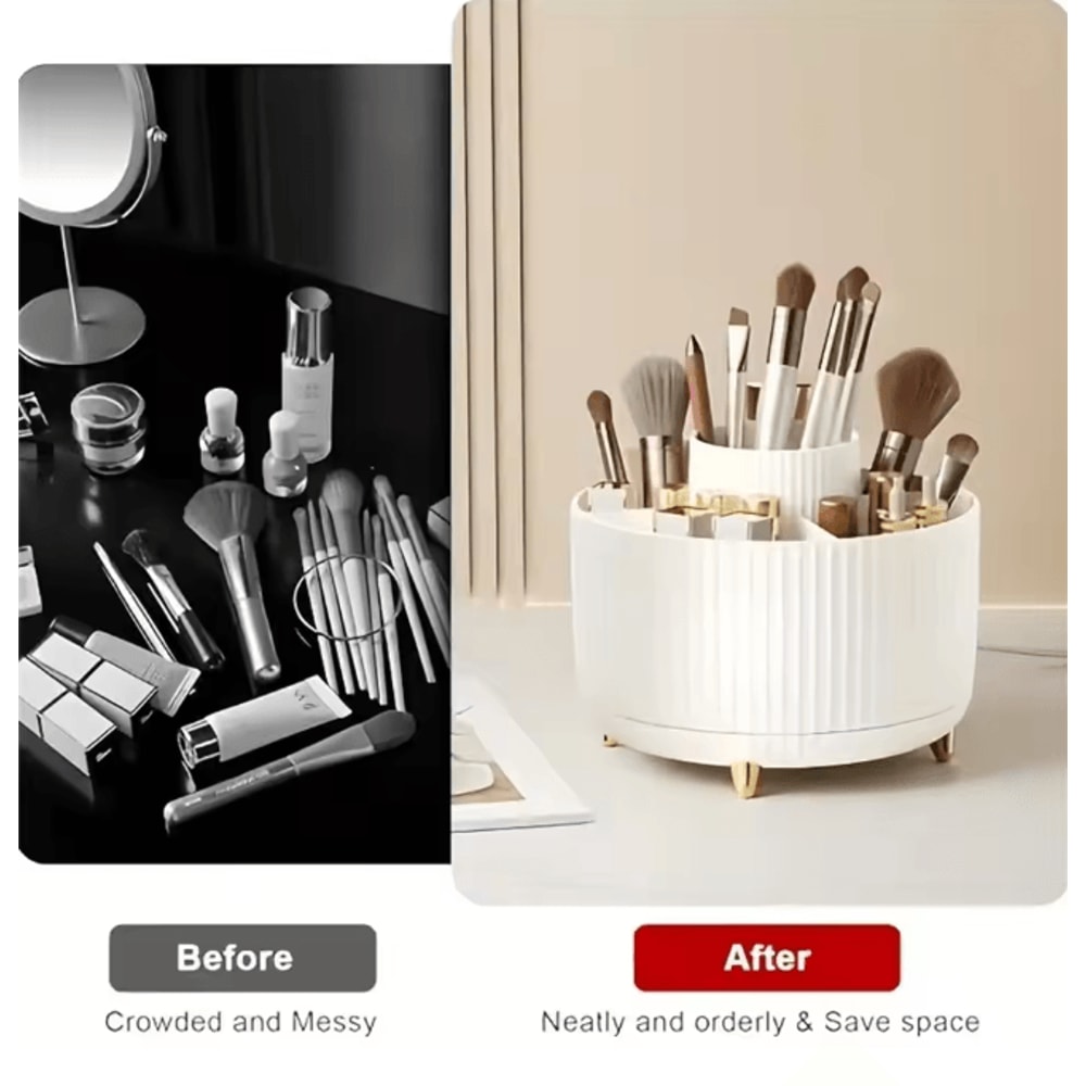 SpinGlow 360 Rotating Makeup Organizer Cosmetic Storage Holder 3
