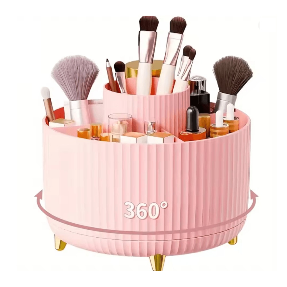 SpinGlow 360 Rotating Makeup Organizer Cosmetic Storage Holder 4