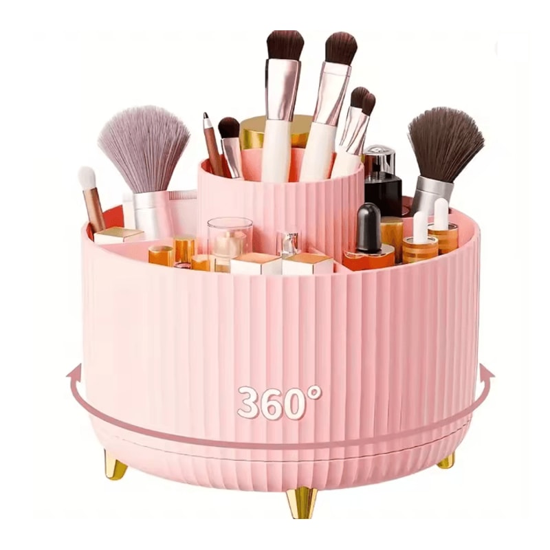 SpinGlow 360 Rotating Makeup Organizer Cosmetic Storage Holder 4