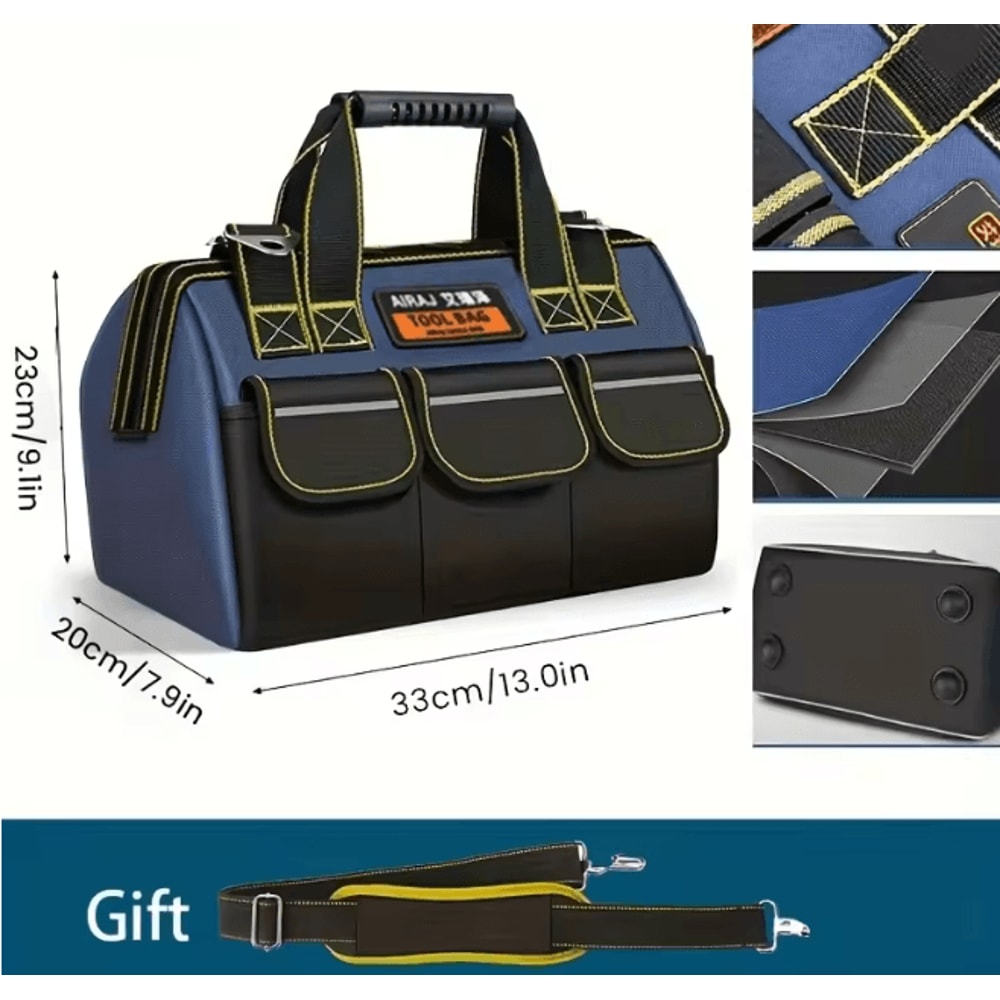 AIRAJ ProGuard Heavy Duty Tool Bag Waterproof Electrician Storage Organizer 7