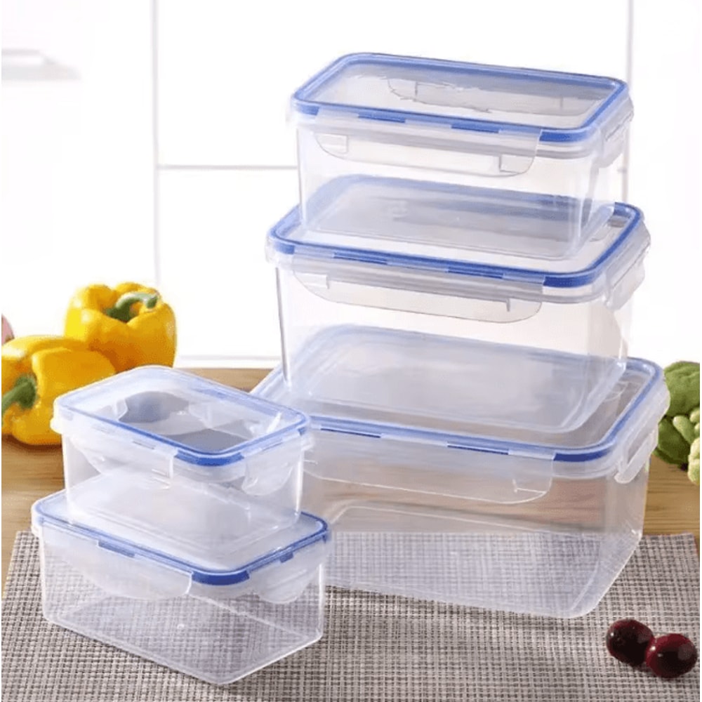 FreshLock Rectangular Food Storage Box Airtight Lunch Container With Lid 0