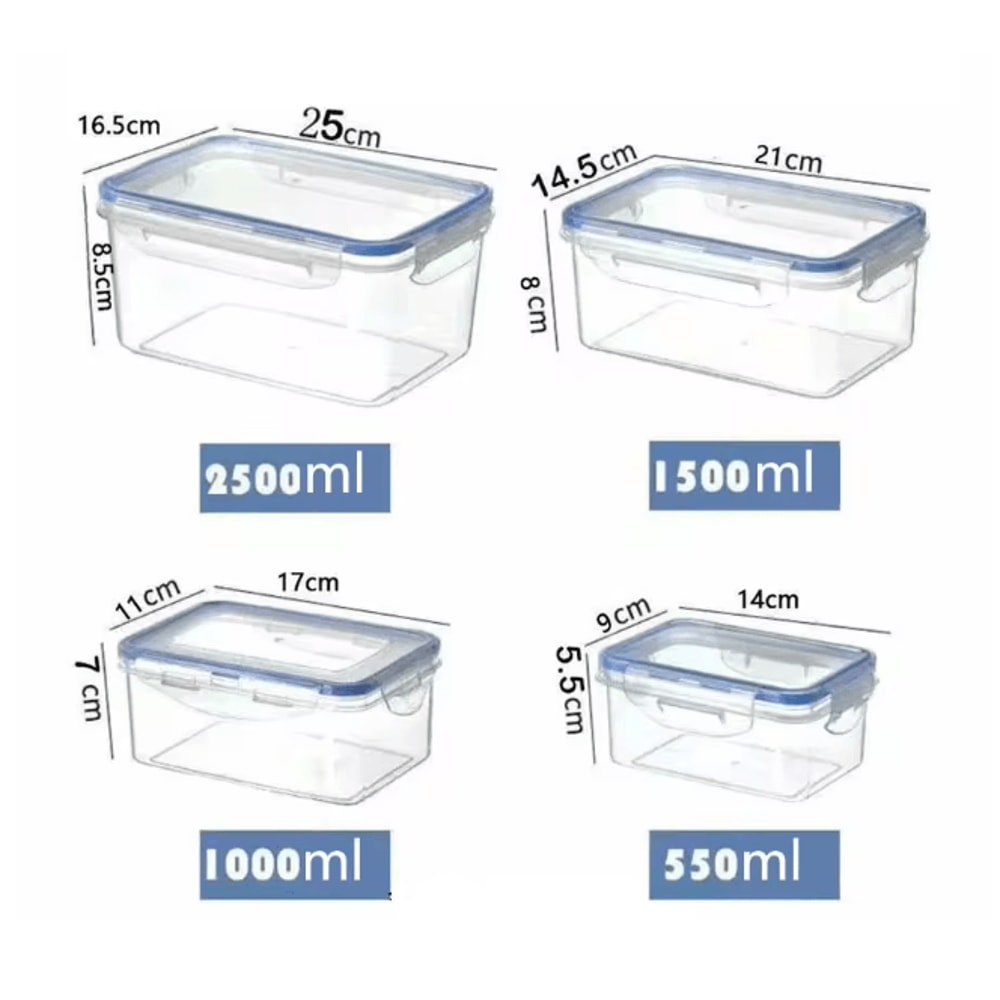 FreshLock Rectangular Food Storage Box Airtight Lunch Container With Lid 4