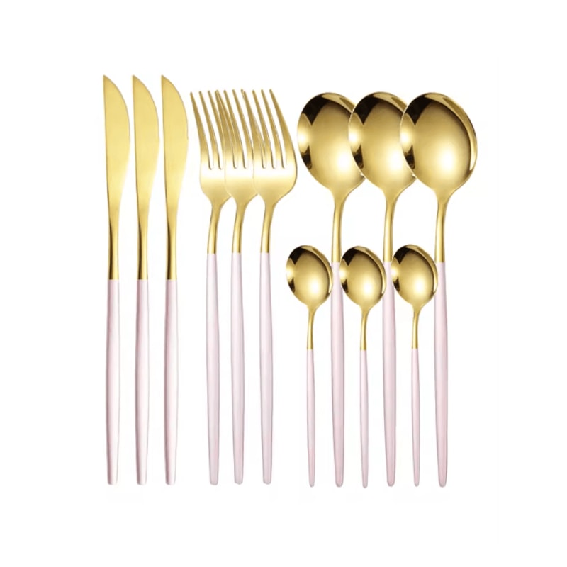 ElegancePro Stainless Steel Cutlery Set 12 Piece Steak Knife Fork And Spoon Set 11