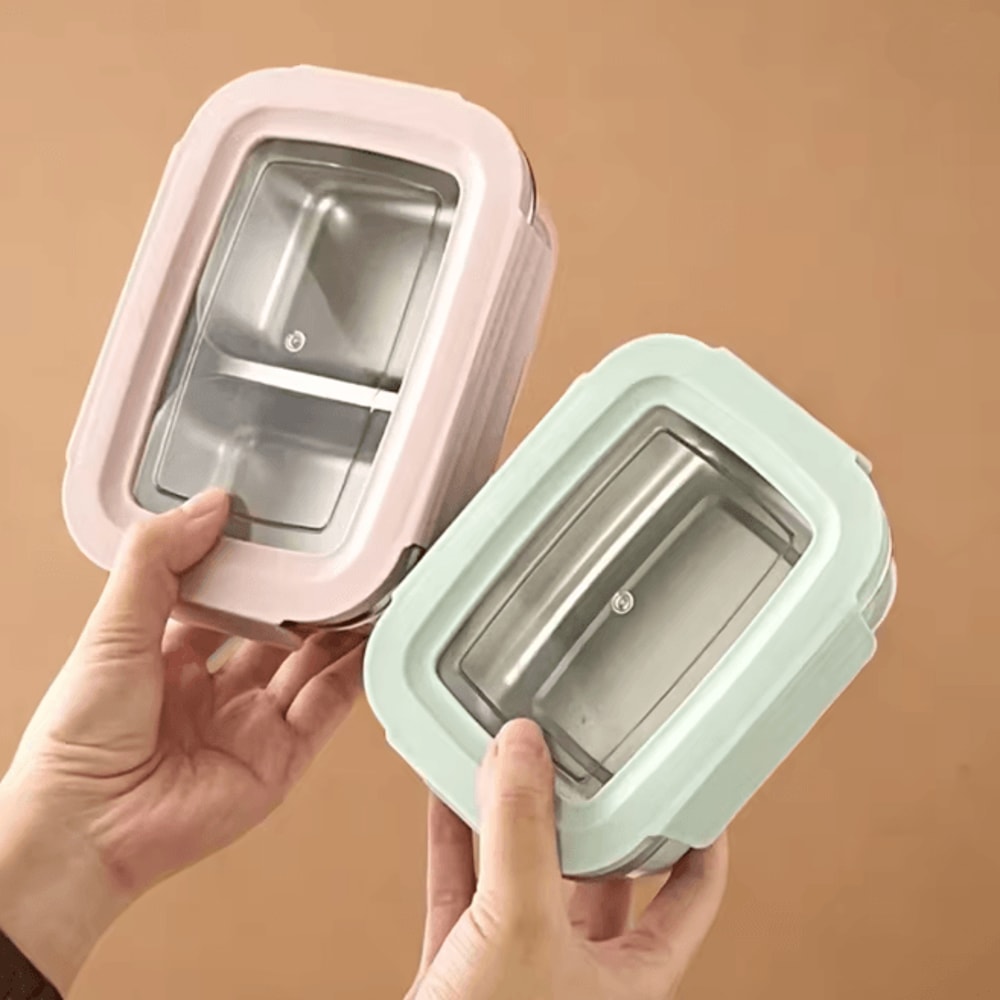 WORTHBUY Stainless Steel Bento Lunch Box Divided Sealed Food Container 0