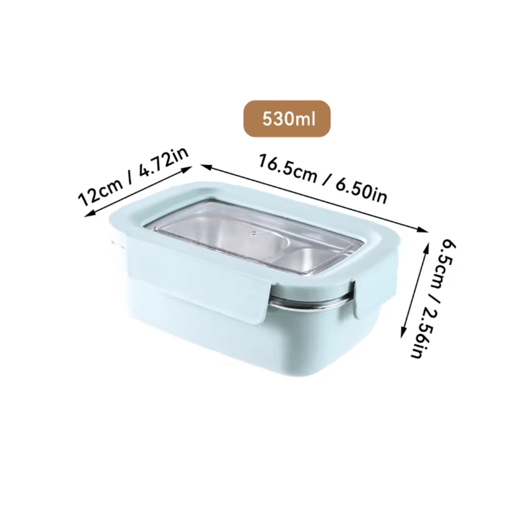WORTHBUY Stainless Steel Bento Lunch Box Divided Sealed Food Container 9