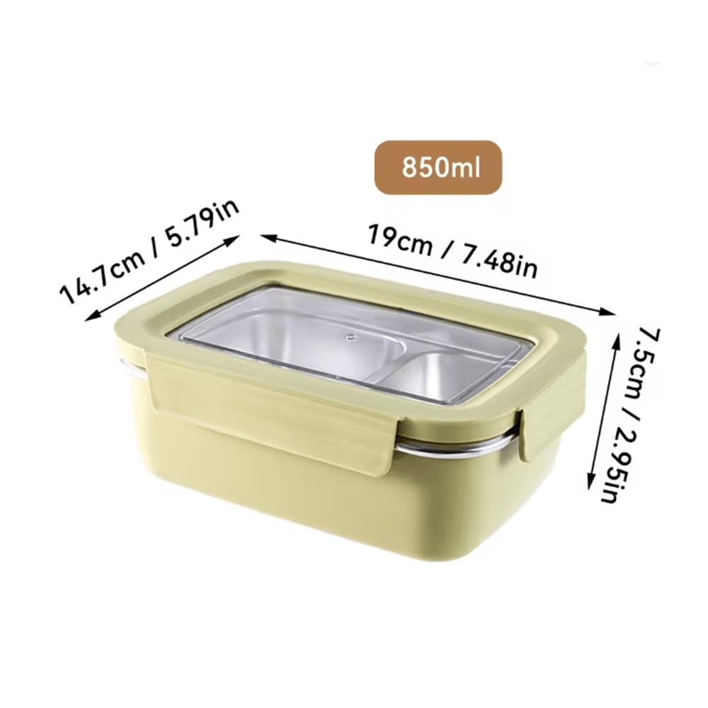 WORTHBUY Stainless Steel Bento Lunch Box Divided Sealed Food Container 10