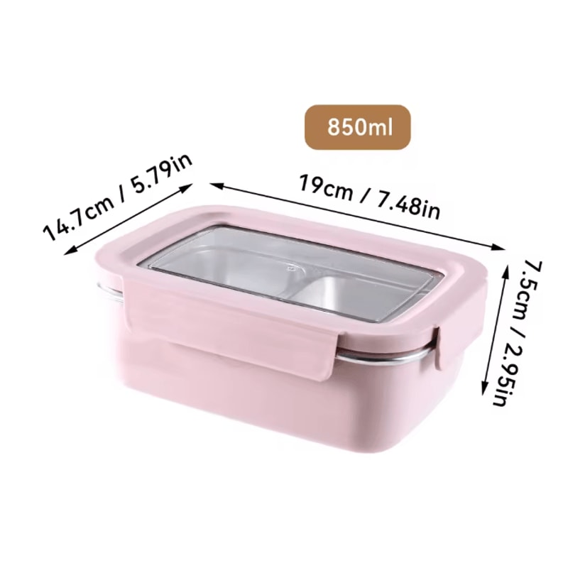 WORTHBUY Stainless Steel Bento Lunch Box Divided Sealed Food Container 11