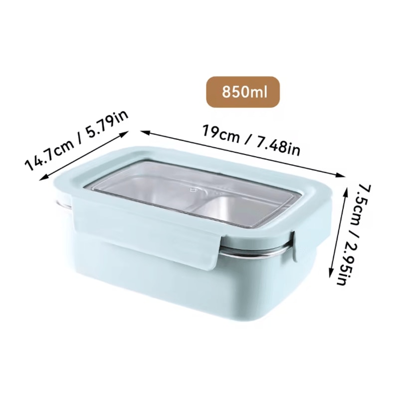 WORTHBUY Stainless Steel Bento Lunch Box Divided Sealed Food Container 12