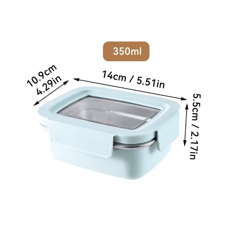 WORTHBUY Stainless Steel Bento Lunch Box Divided Sealed Food Container 4