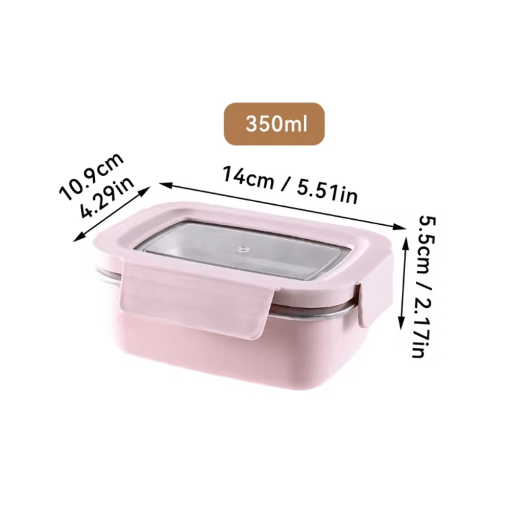 WORTHBUY Stainless Steel Bento Lunch Box Divided Sealed Food Container 5