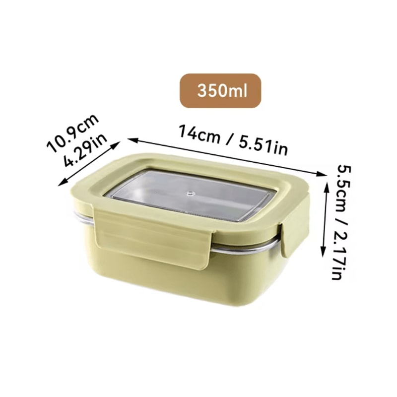 WORTHBUY Stainless Steel Bento Lunch Box Divided Sealed Food Container 6