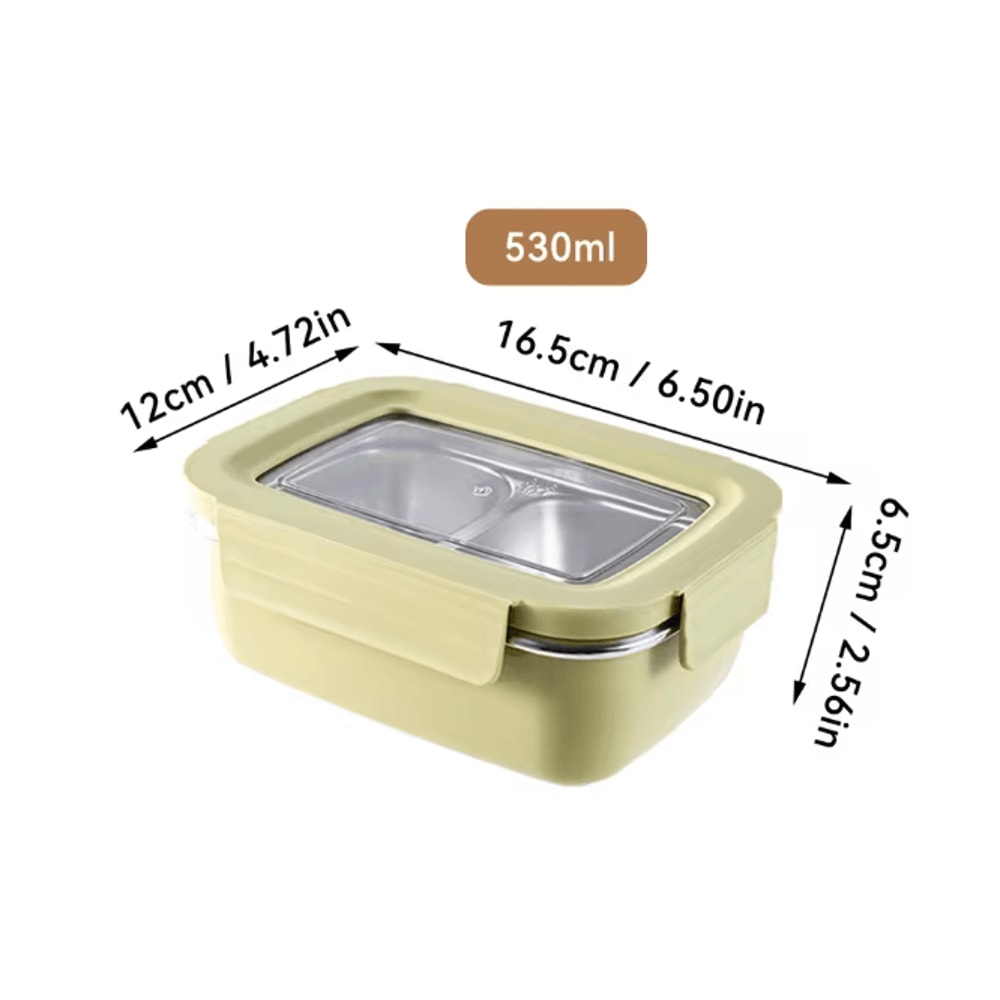 WORTHBUY Stainless Steel Bento Lunch Box Divided Sealed Food Container 7