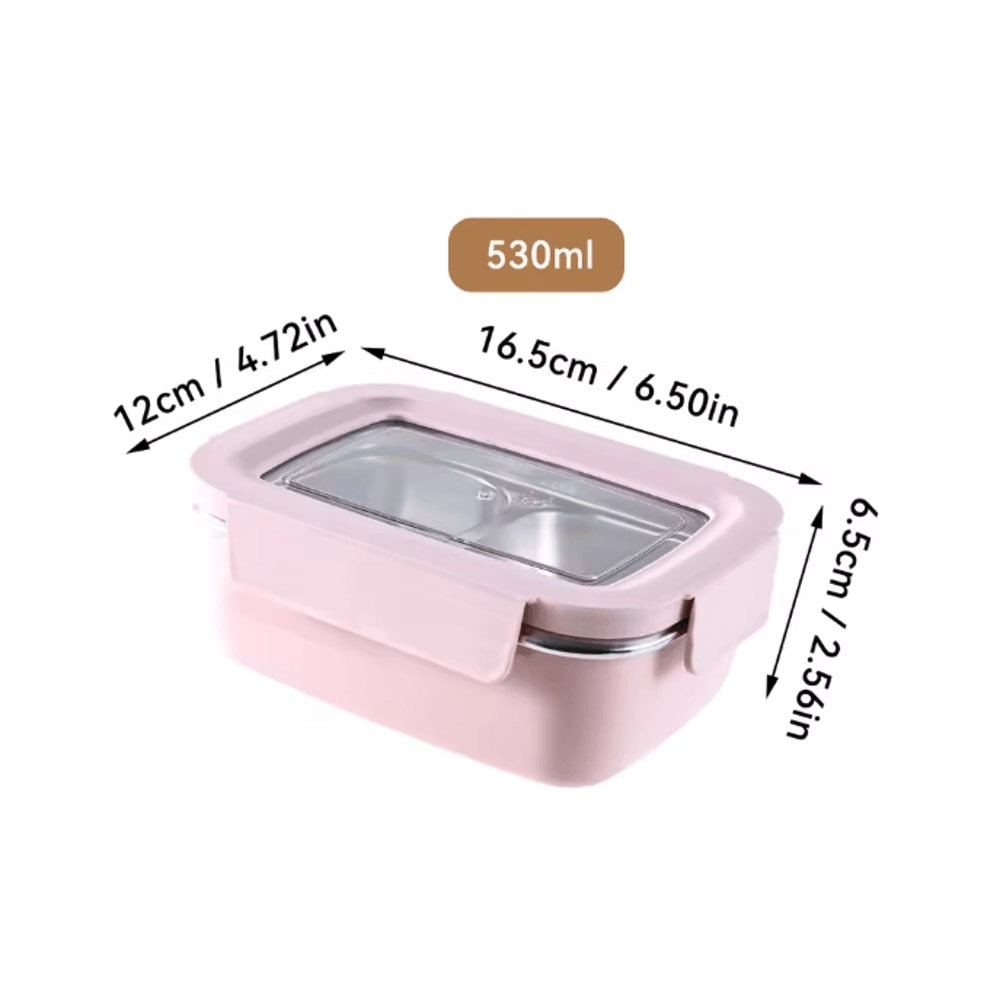 WORTHBUY Stainless Steel Bento Lunch Box Divided Sealed Food Container 8