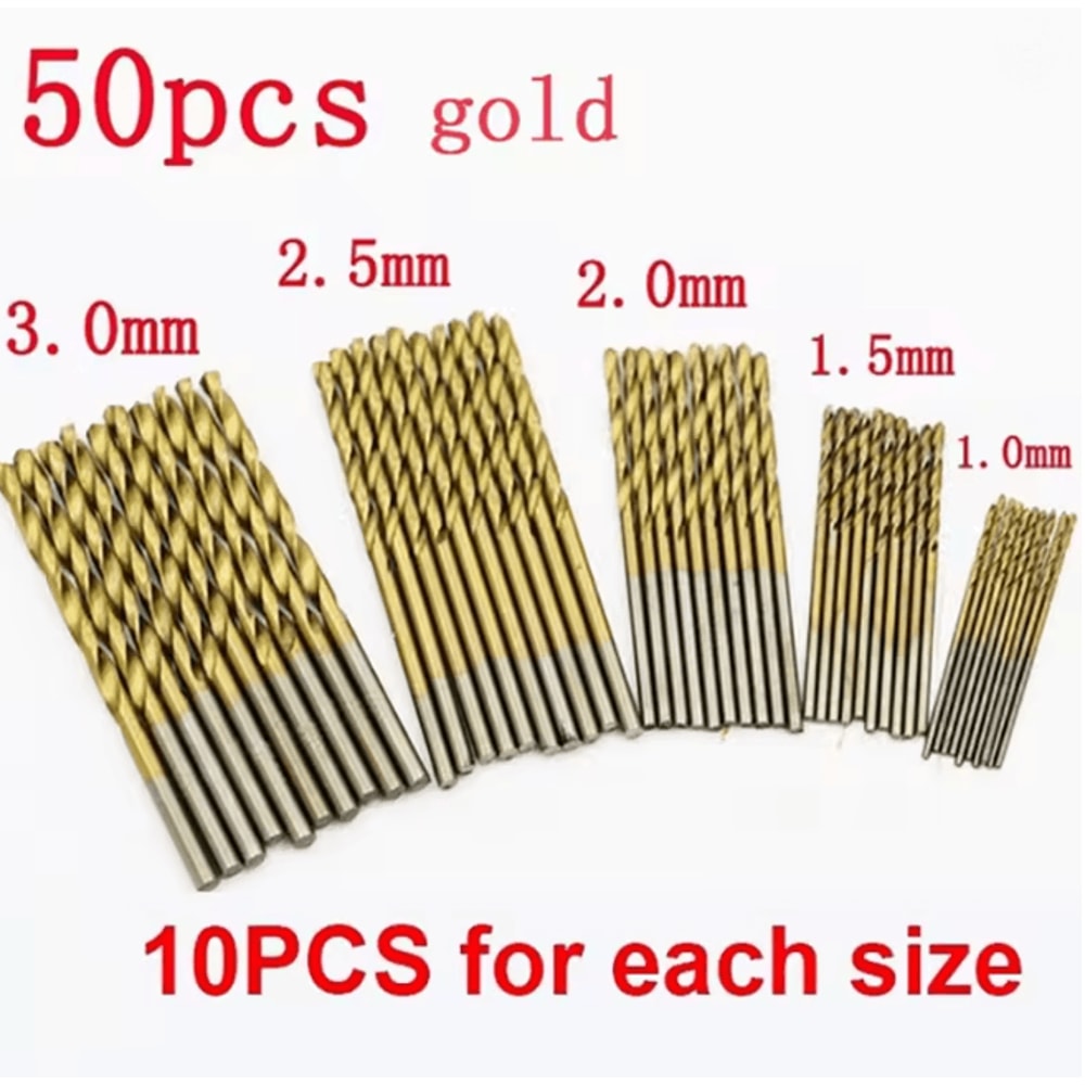 ProCore Titanium Drill Bit Set HSS High Speed Steel Precision Bits 4
