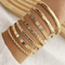 GoldPunk Heart Bracelet Set Womens Street Style Bangles 4