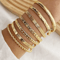 GoldPunk Heart Bracelet Set Womens Street Style Bangles 4