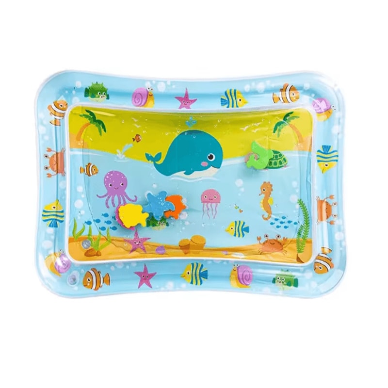 SplashGrow Baby Water Play Mat Inflatable Tummy Time Activity Pad 4