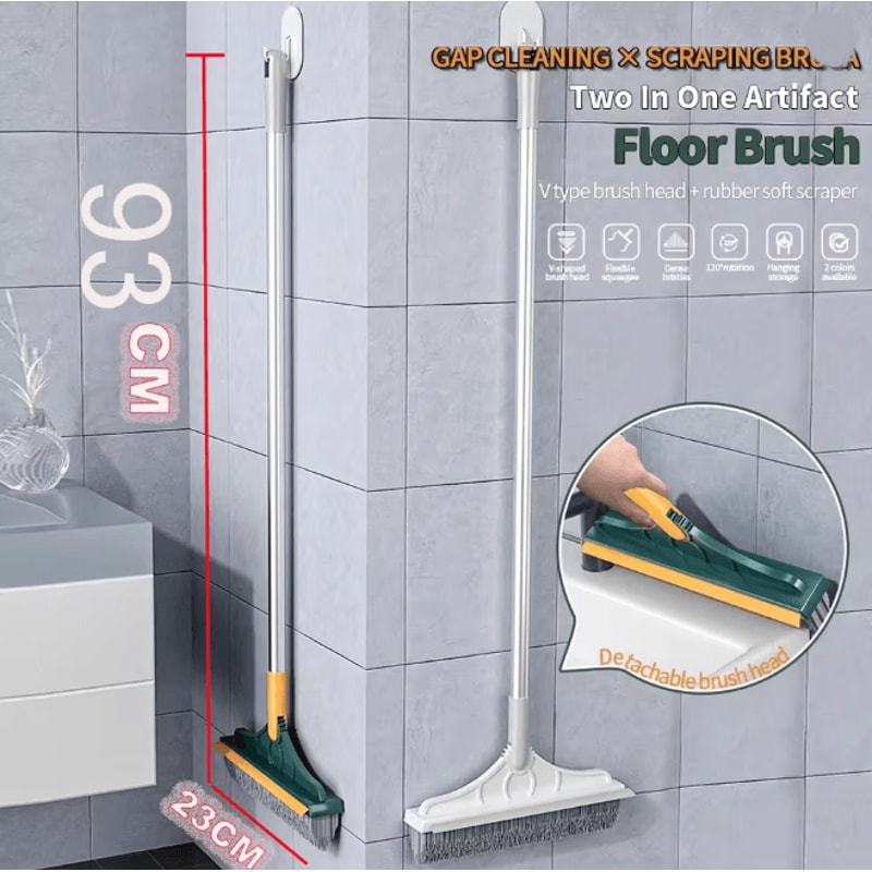 CleanMax 3 In 1 Rotating Cleaning Brush Long Handle Bathroom Scrubber 3