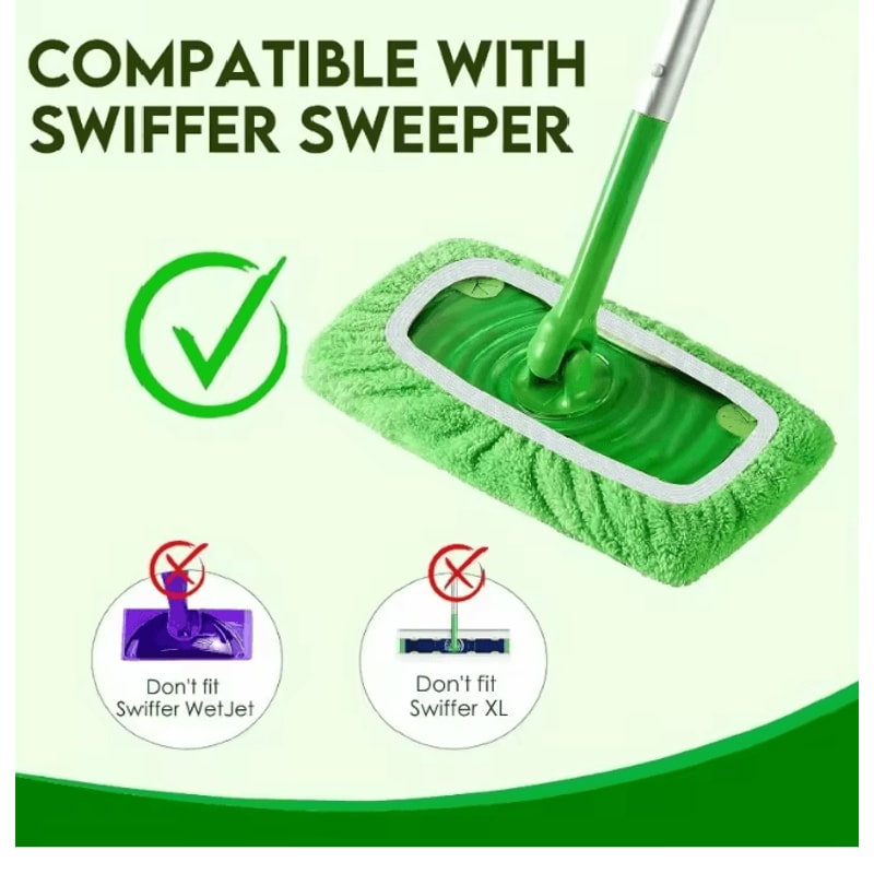 PureClean Reusable Mop Pads Ultra Absorbent Microfiber Cleaning Refills 2