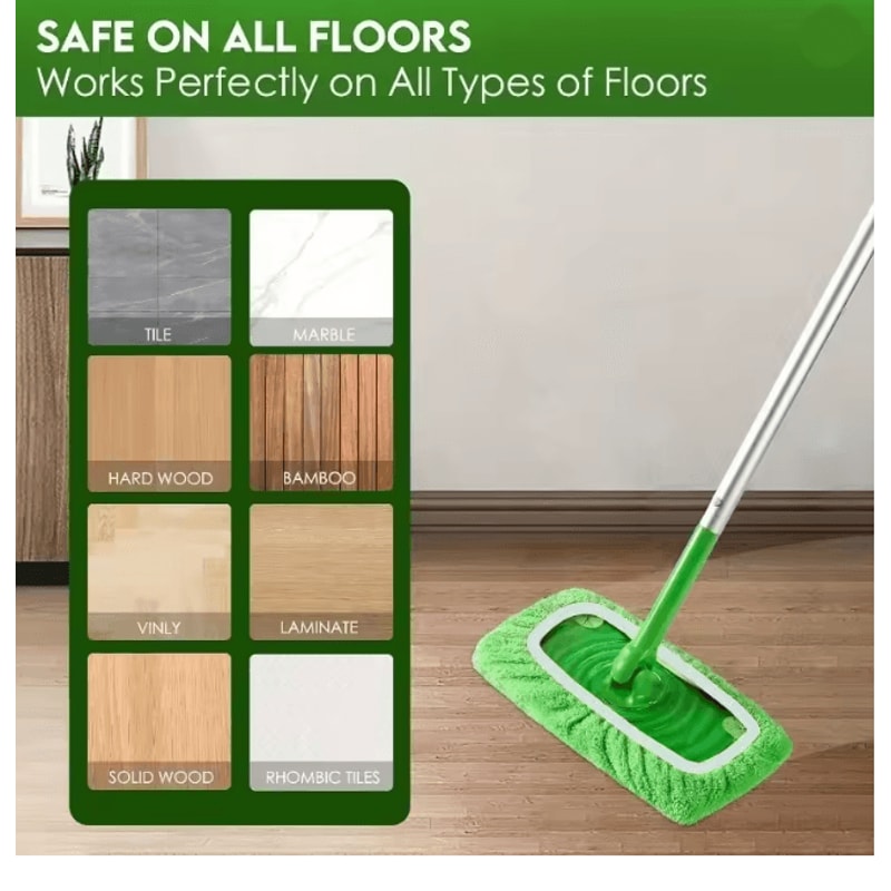 PureClean Reusable Mop Pads Ultra Absorbent Microfiber Cleaning Refills 3