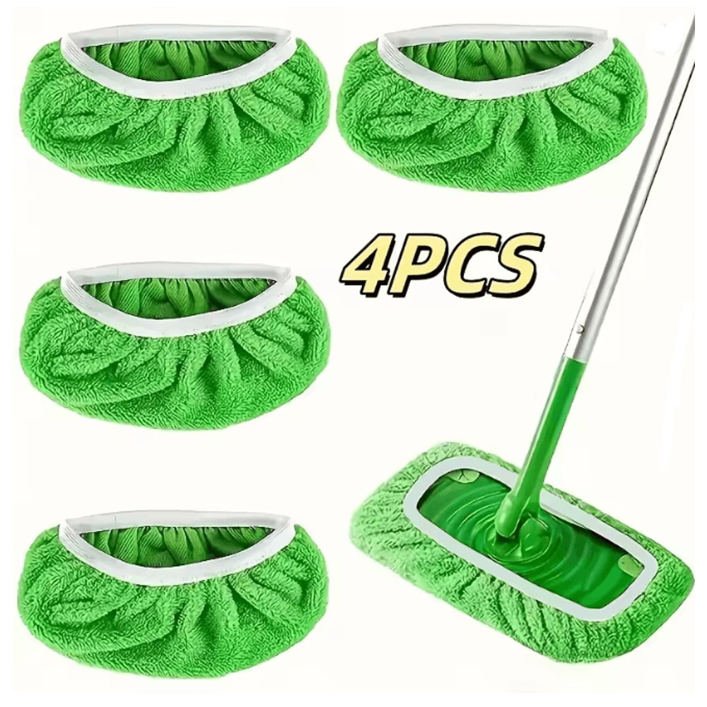PureClean Reusable Mop Pads Ultra Absorbent Microfiber Cleaning Refills 4