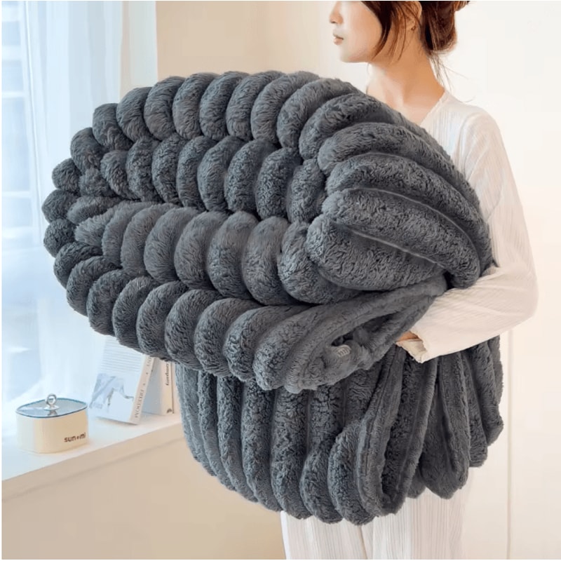 CozyStripe Thick Multifunctional Blanket Bed Cover Throw 0